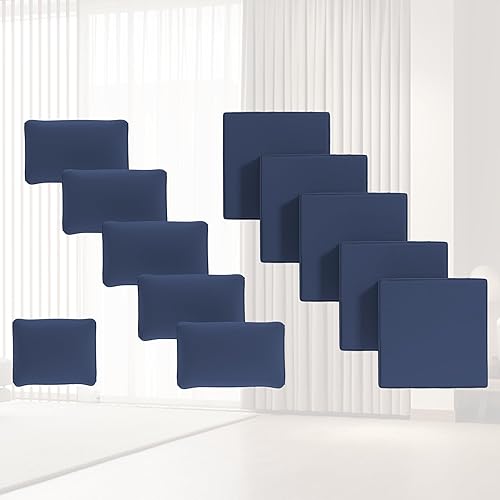 Kullavik Funda de cojín de patio al aire libre, funda de asiento a prueba de salpicaduras, funda de muebles lavable, funda de cremallera suave y