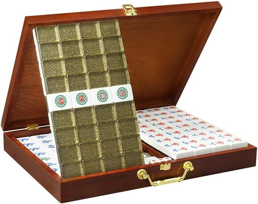 Mahjong Chinois Classique 42mm : Le Cadeau Idéal avec son Coffret Bois