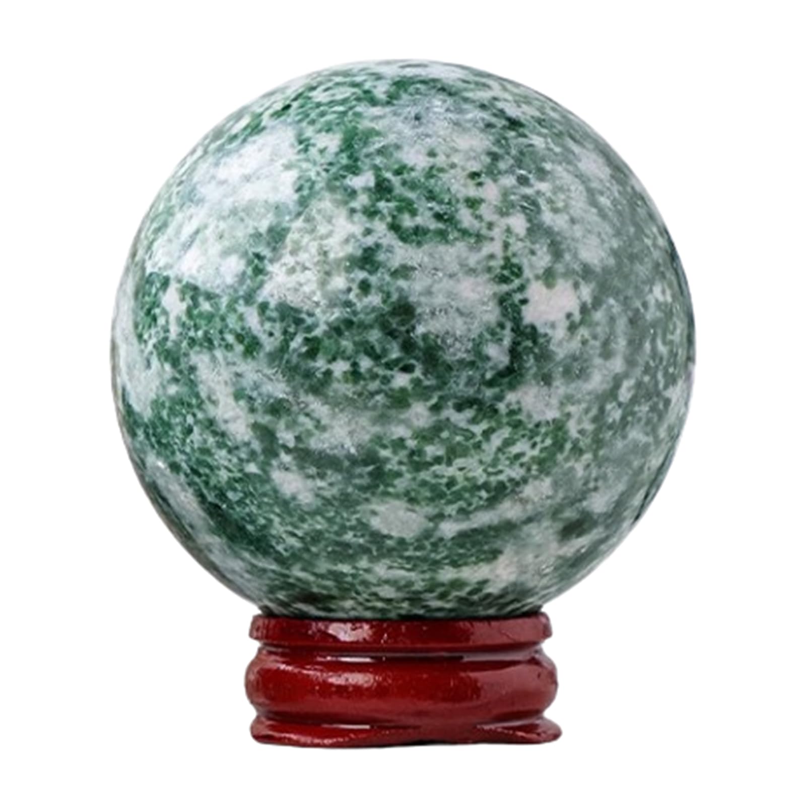 AARTERZZA Emerald Green Crystal Ball Decor Sphere Quartz Orb with Stand for Feng Shui Decoration and Divination