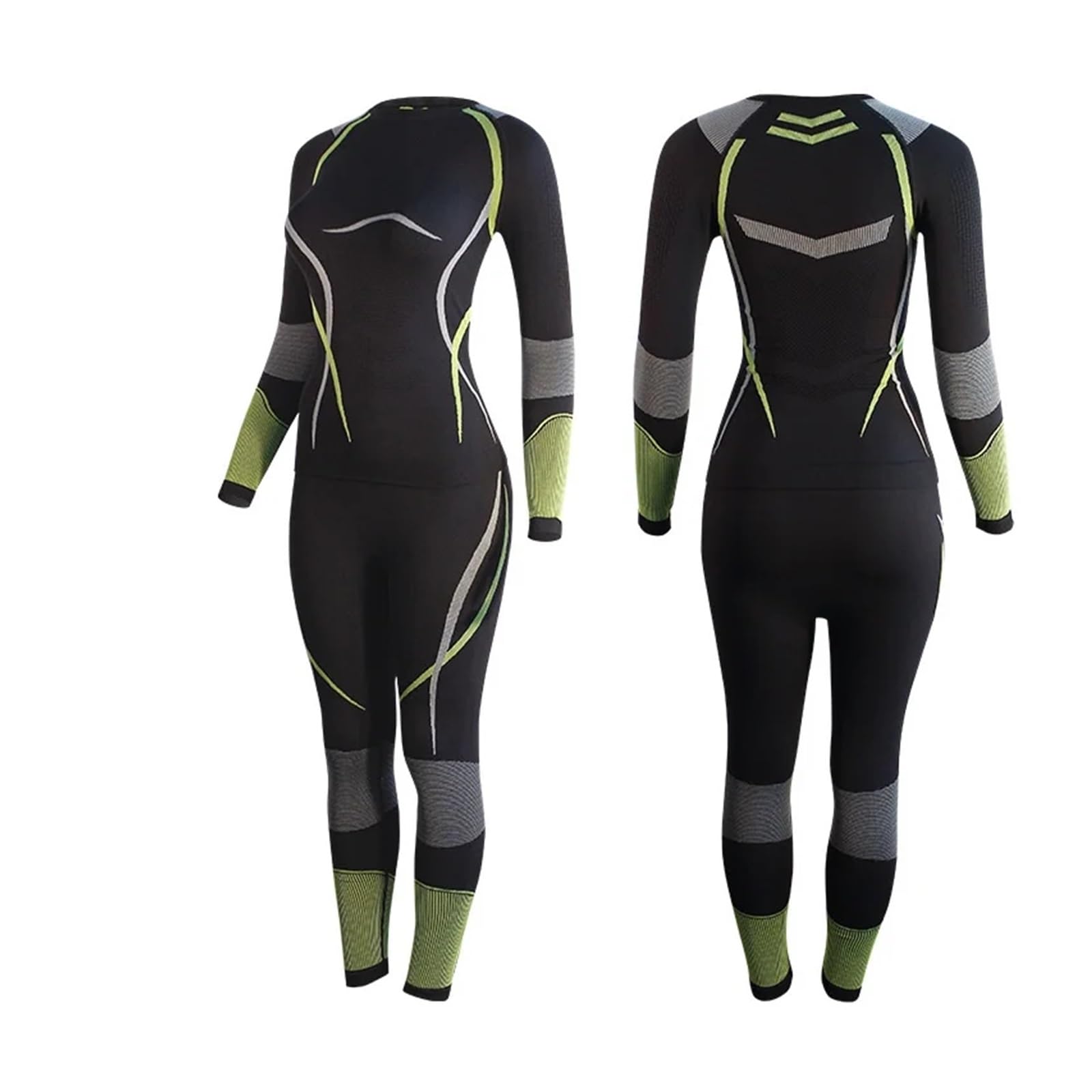 Conjunto TéRmico Transpirable Ropa Conjuntos de ropa interior térmica de esquí for mujer, chándal deportivo de secado rápido, camisetas ajustadas for ejercicio físico, trajes deportivos Para El FríO I