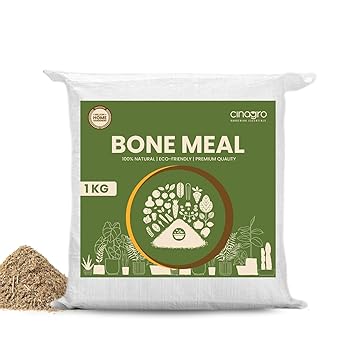 Cinagro Organic Bone Meal Powder Fertilizer 1 kg for Plants, Boosts Root Growth, Flowering & Fruiting, Indoor and Outdoor Gardening Essential - image, photos