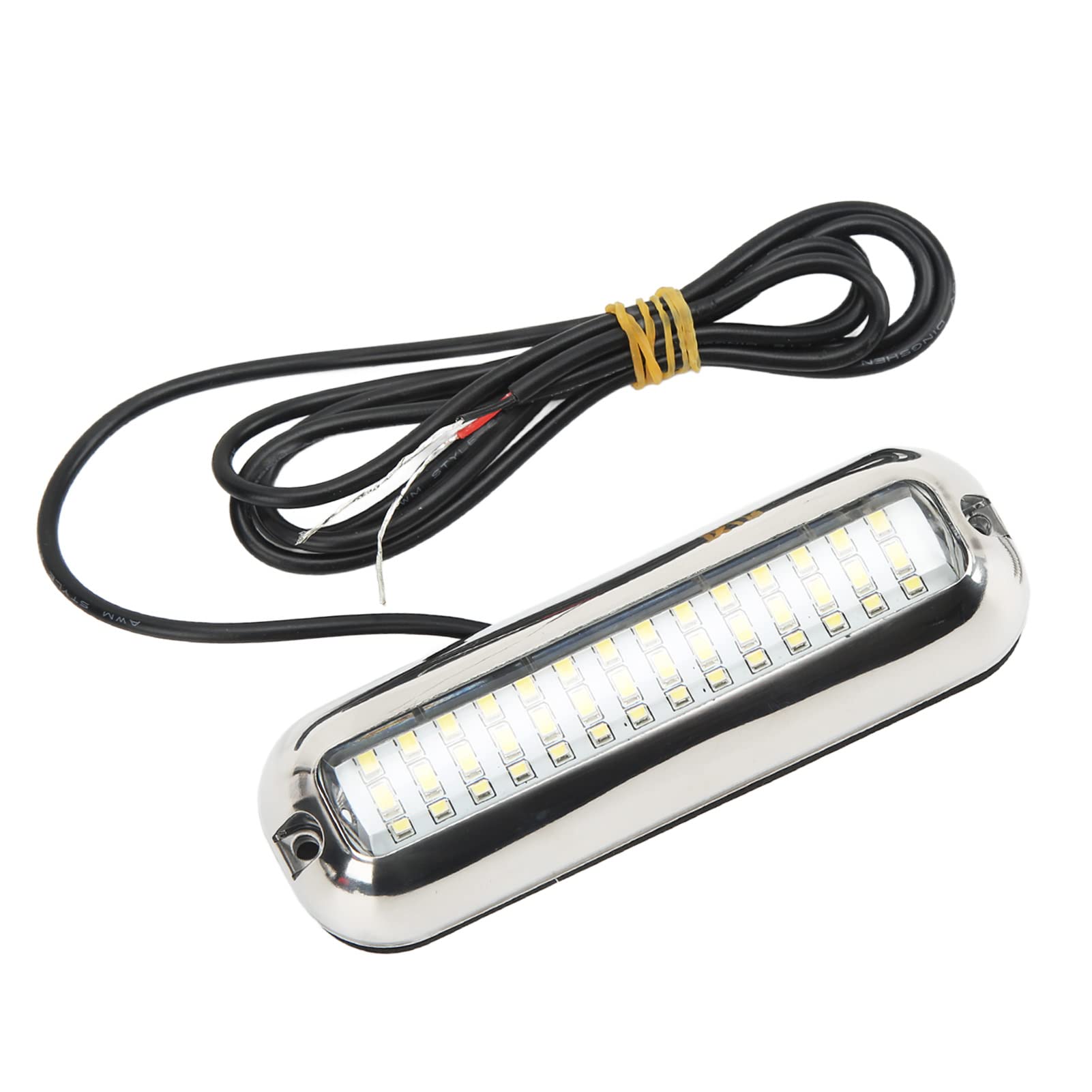 Marine LED Sous-Marine 1500LM Haute Intensité 42 LED Lumière Bateau en Acier Inoxydable Lentille Claire pour Ponton et Pont (Lumière Blanche)