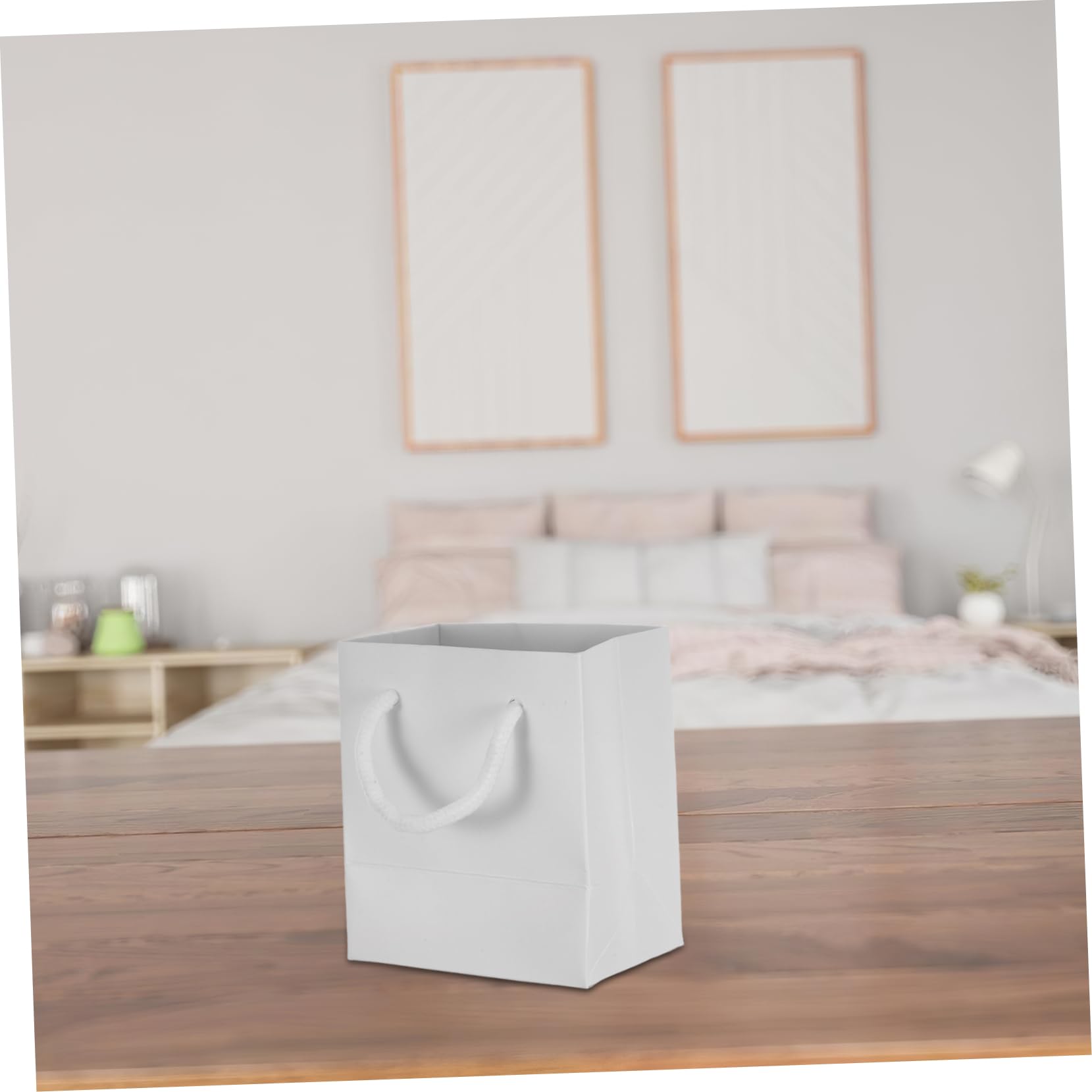 HEALSOPTHY 24 Weiße Hochzeitstaschen aus Papier mit Henkeln Elegante Gastgeschenktüten für Hochzeit Party und Feiertage Leicht und Großzügig