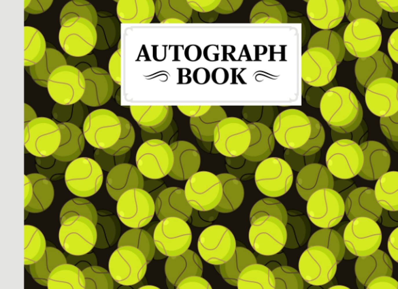 Autograph Book: Tennis Cover | Memory Book, Signature Celebrity Memorabilia Album Gift, Size 8.25" x 6" By Valerie Fitzgerald