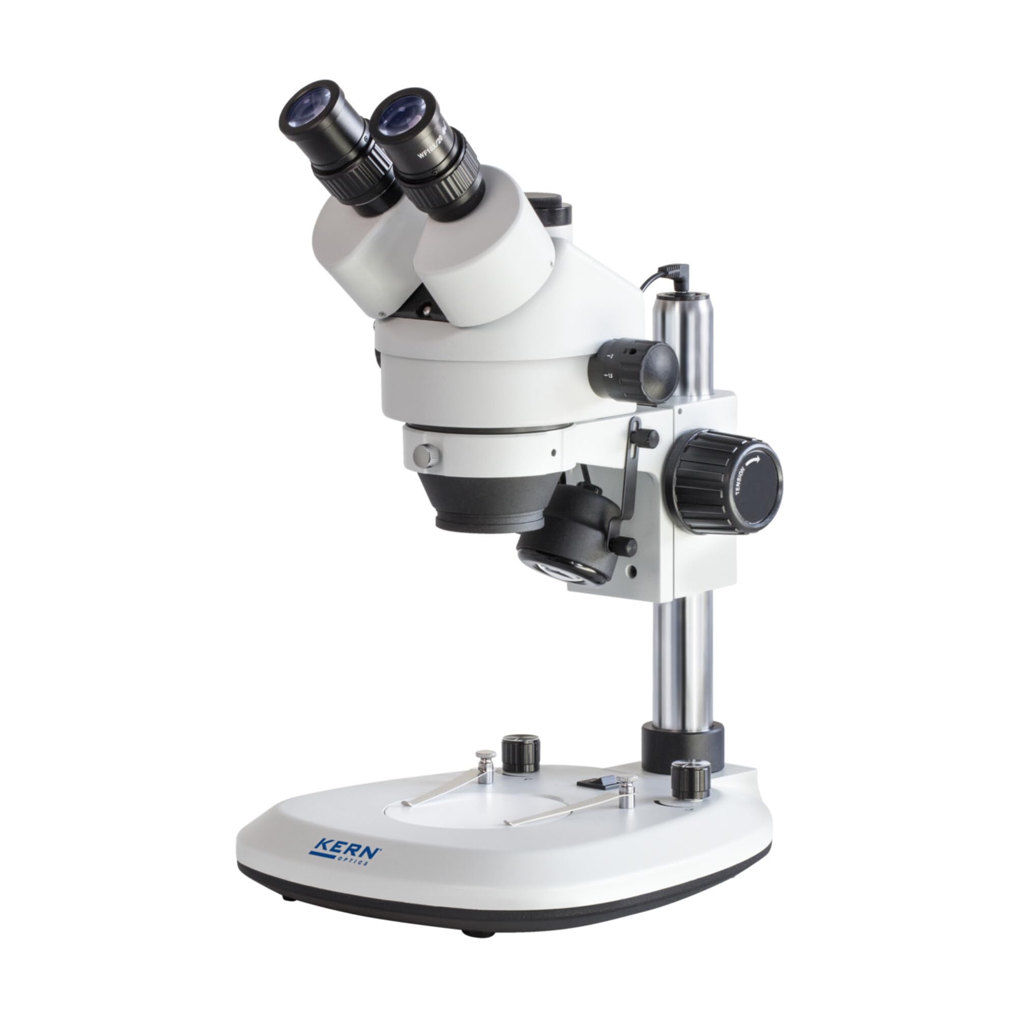 Microscopio Stereo Zoom [KERN ozl 464] Tubus: Trin Oculare, Oculare: HWF 10 X Ø20 mm, campo visivo: ø28,6 – 4,4 mm, obiettivo: 0,7 X – 4,5 X, illuminazione: 1 W LED (luce riflessa); 1 W LED (luce)