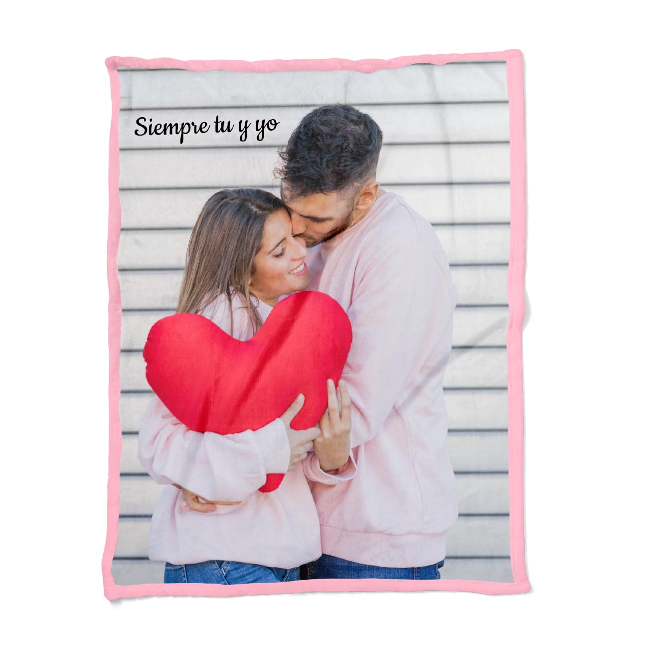 Manta Personalizada con Foto y Texto. Manta Collage. Manta sofá y Cama. Regalo Original de Navidad, cumpleaños, Aniversarios, San Valentín, papá, mamá, Regalo para Parejas. (1 Foto, 150x200)