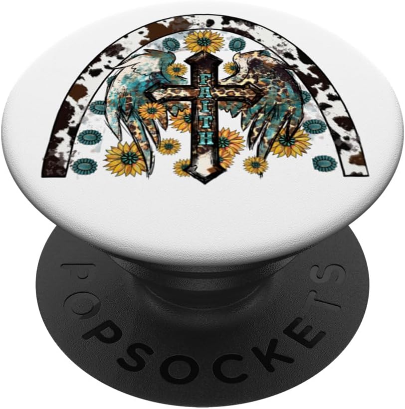 Rainbow Western Country Boho Decor For Christian Women PopSockets MagSafe PopGrip for iPhone