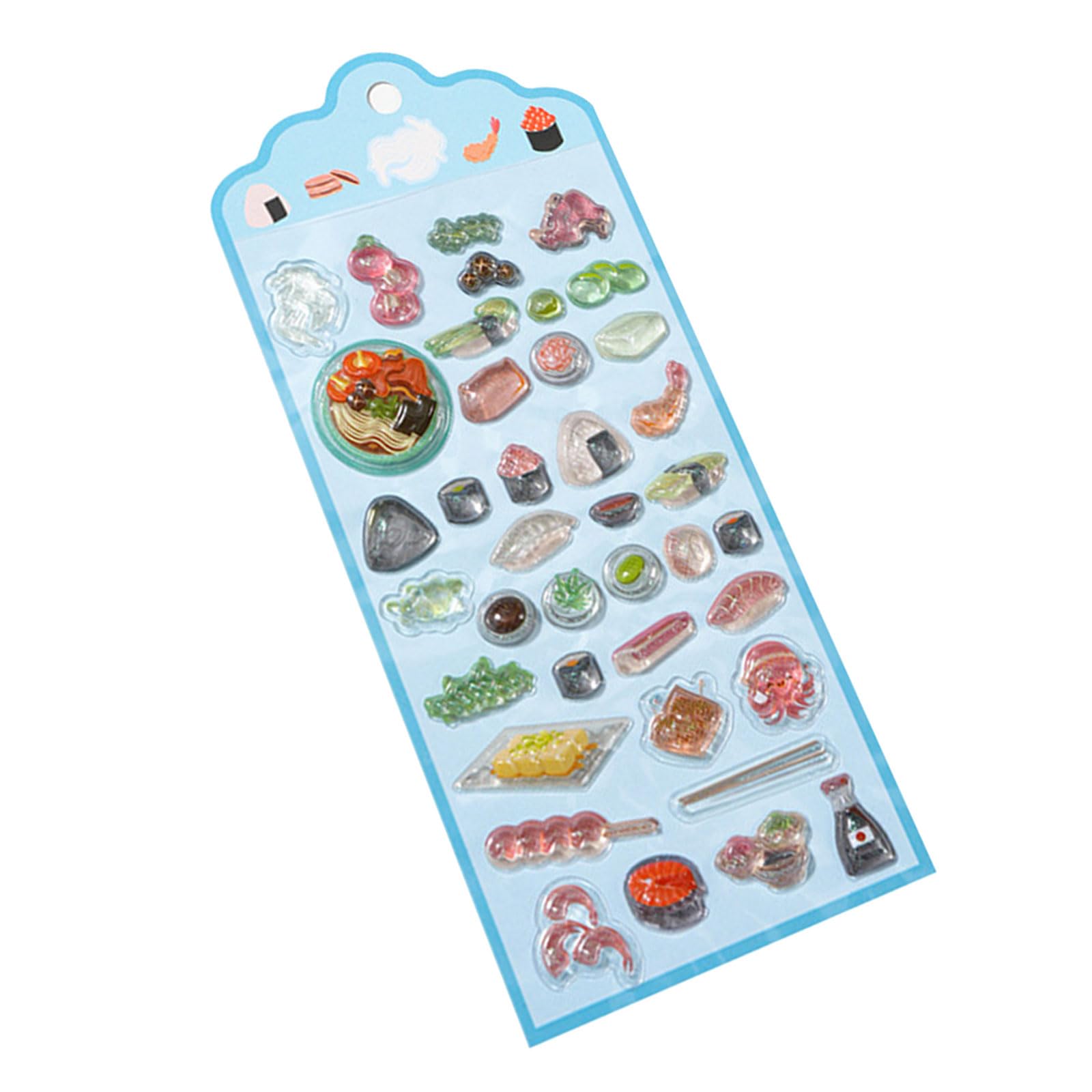 Tsophreniq Sturdy PVC Decorative Sticker Featuring Japanese Cuisine for Craft Cartoon Sticker
