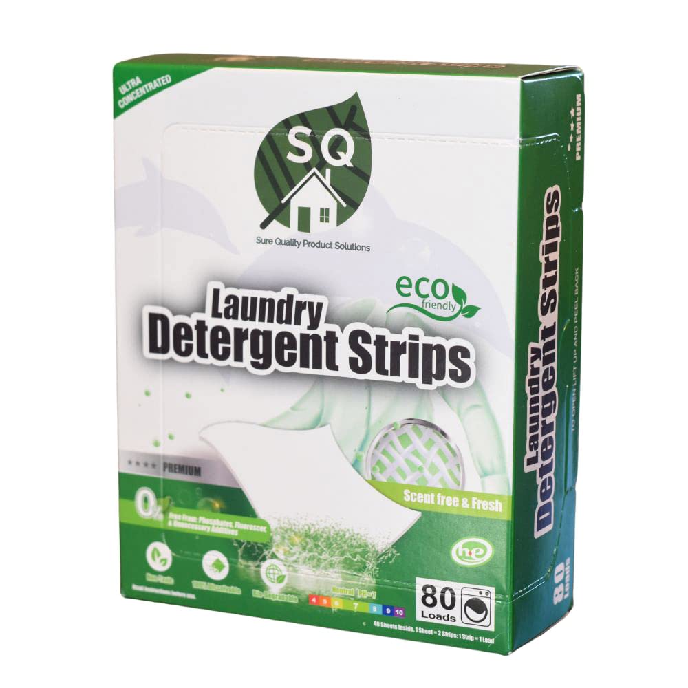 SQEco Laundry Strips - Free and Clear 80 loads