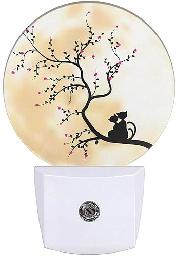 EKOBLA Luz nocturna de Feliz Navidad, Papá Noel y reno en cielo azul, luz nocturna enchufable, sensor inteligente del atardecer al amanecer, regalos