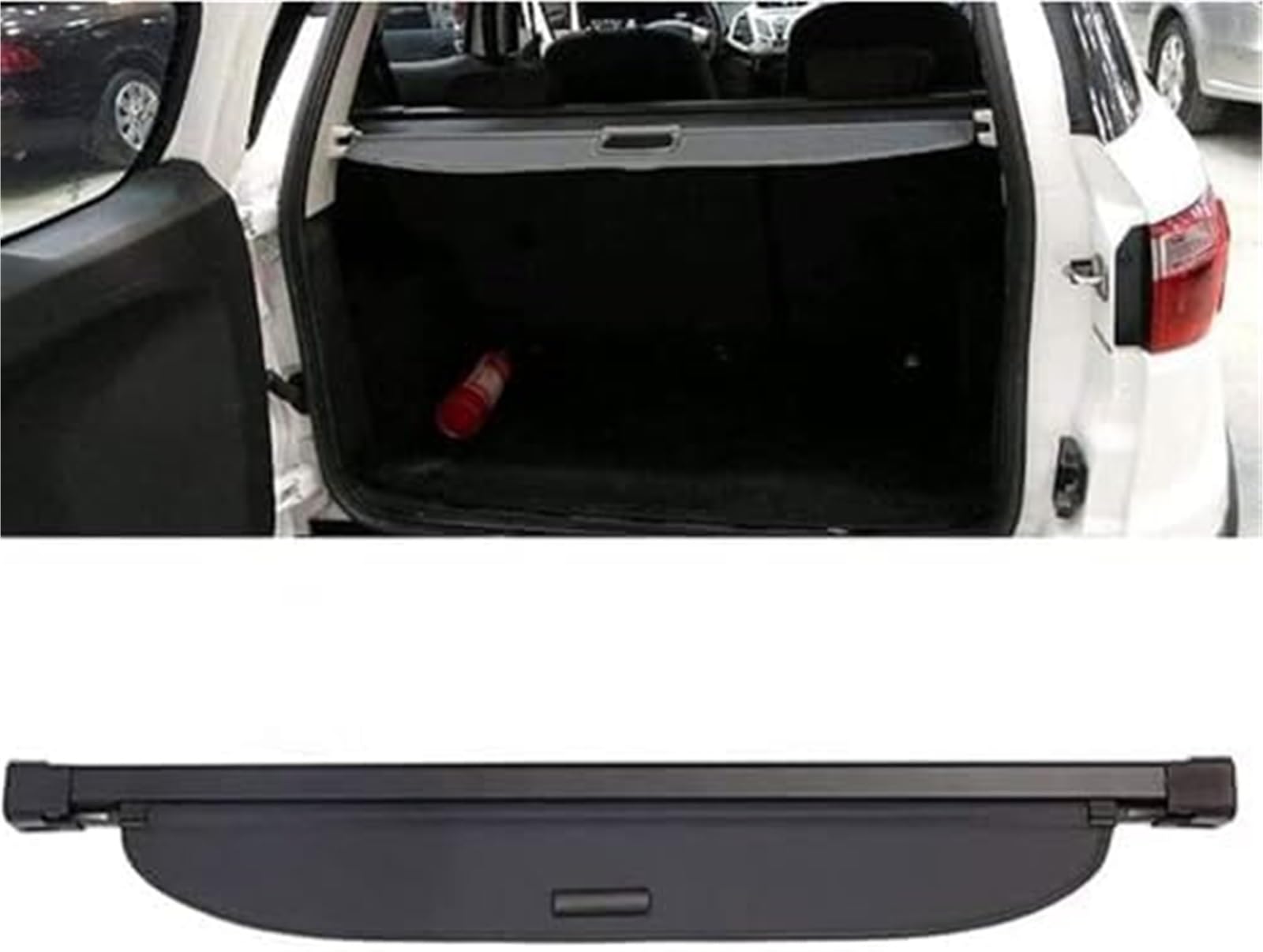 fhjwqronte Cargo Area Storage Rack Car Retractable Rear Trunk Parcel Shelf, for Ford, for Ecosport 2013-2017 Cargo Cover Luggage Shade Shield Privacy Racks Accessories