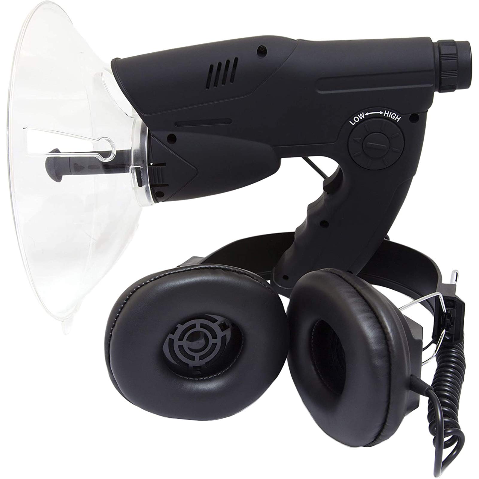 YUEN Parabolic Dish Directional Microphone Birds Listening Telescope Monocular X8 Times Long Distance Hearing with Headphone