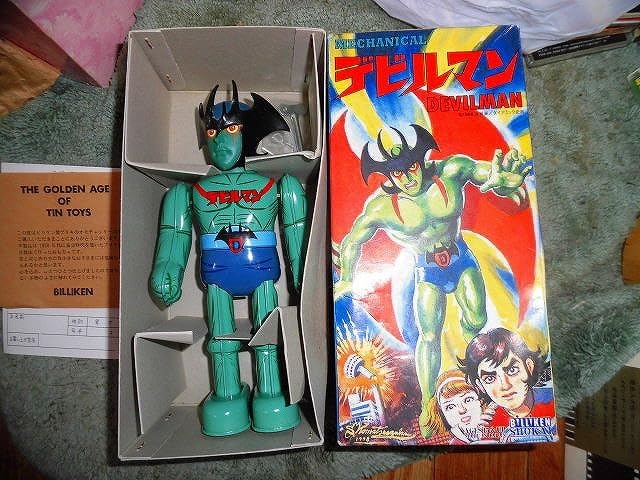 1998年製、デビルマンのブリキ、歩行!ビリケン商会限定版の希少は品