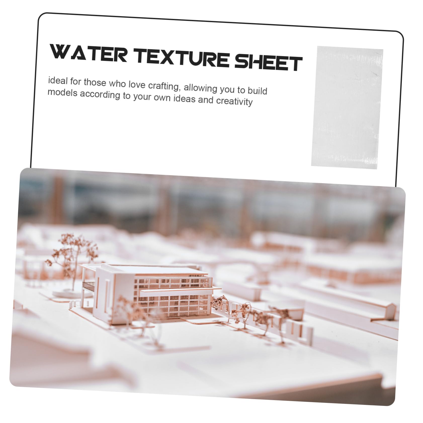 3 Láminas Textura Plástica Lámina Transparente Bricolaje Dioramas Ferrocarriles