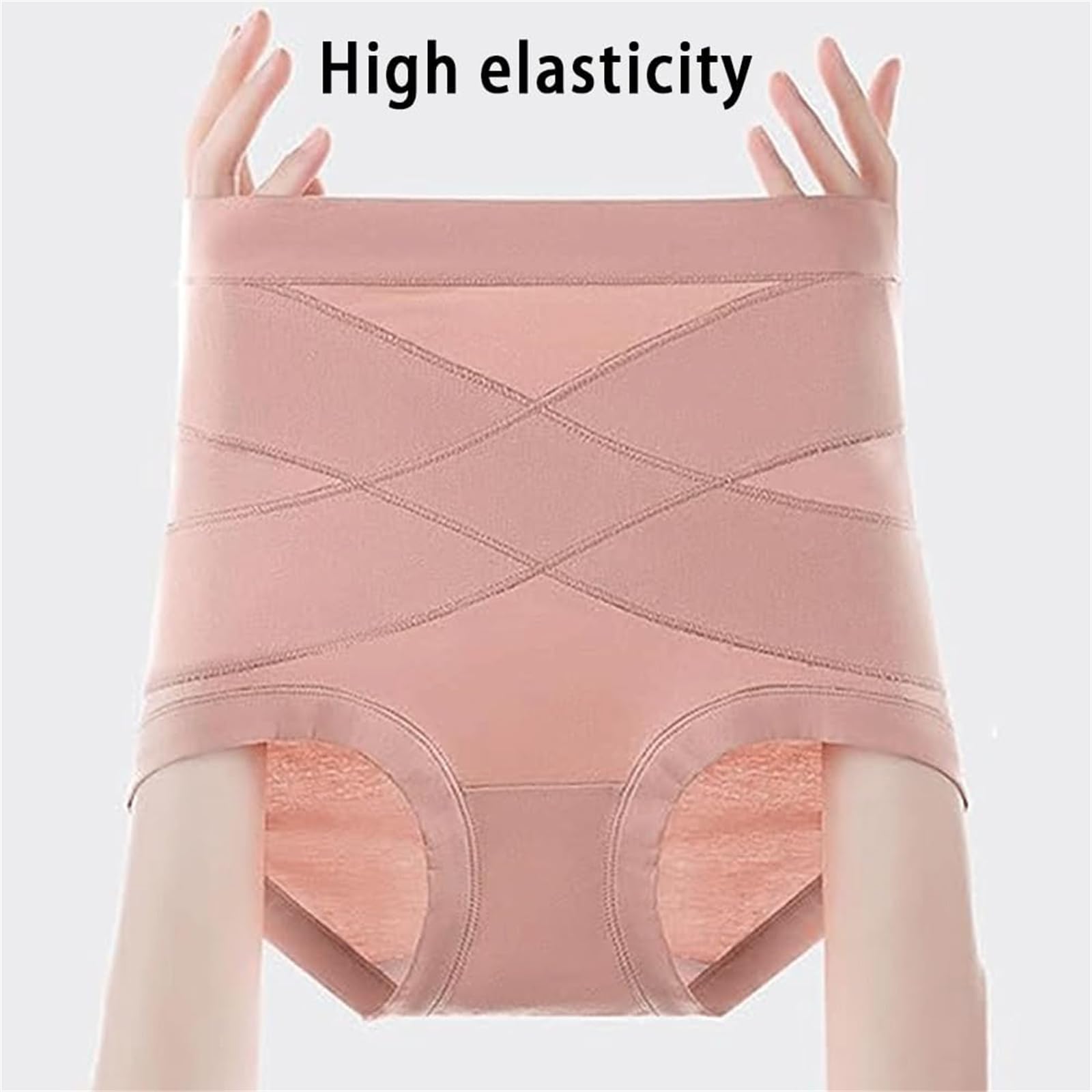 Lushtush Culotte gainante ultra confortable et étanche pour femme Taille haute avec contrôle du ventre, 6 pièces., M