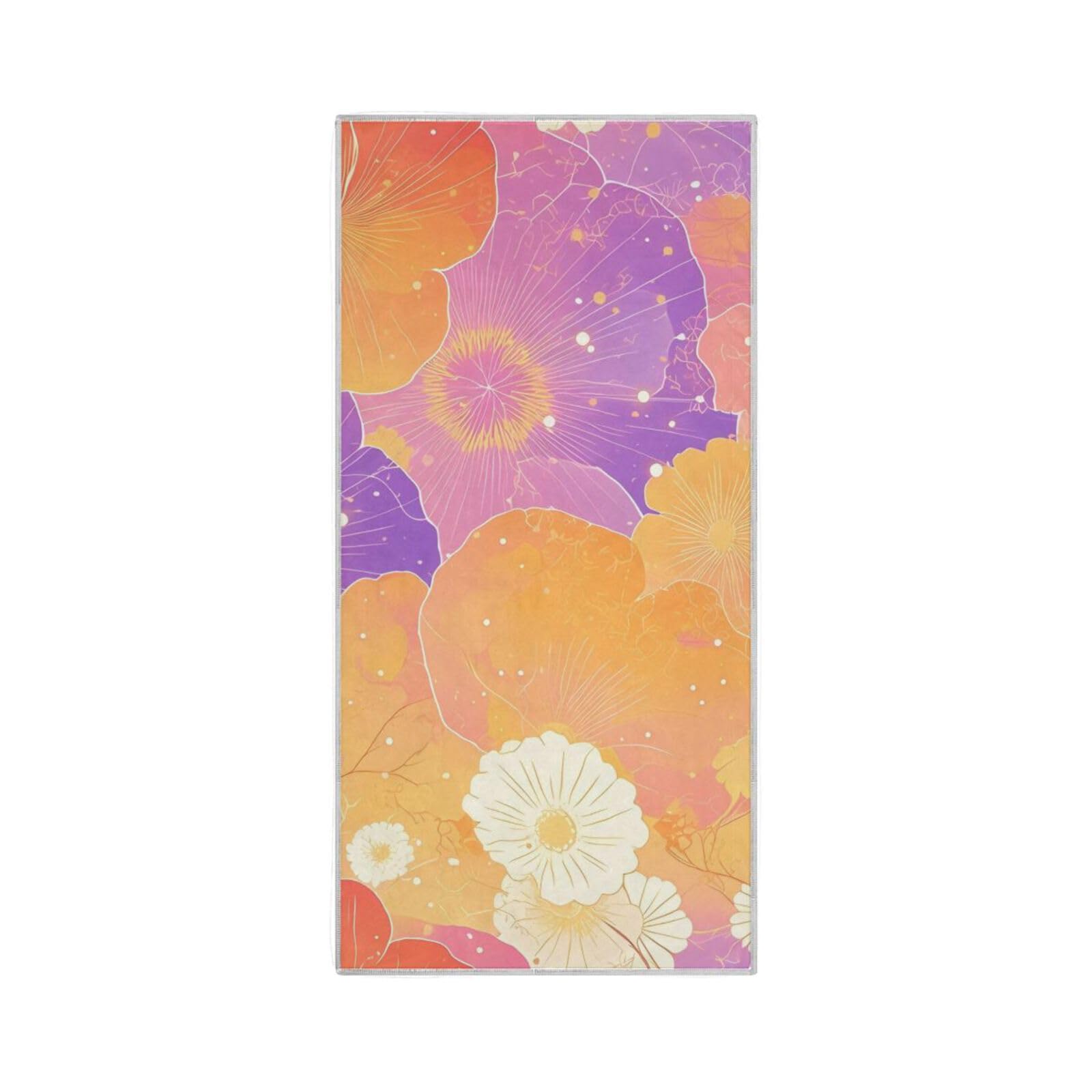 Yoogain Japanese Style Flower Cute Hand Towels for Kitchen Quick Drying Towel for Shower Bath washcloths Gym Hand Towels for Women Sport Towel 30