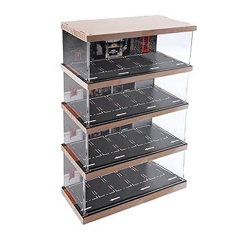 1/64展示28台可・黒基調・4層式 ディスプレーBOX/スタイリッシュジオラマ 1/64展示28台可・黒基調・4層式 ディスプレーBOX/スタイリッシュ