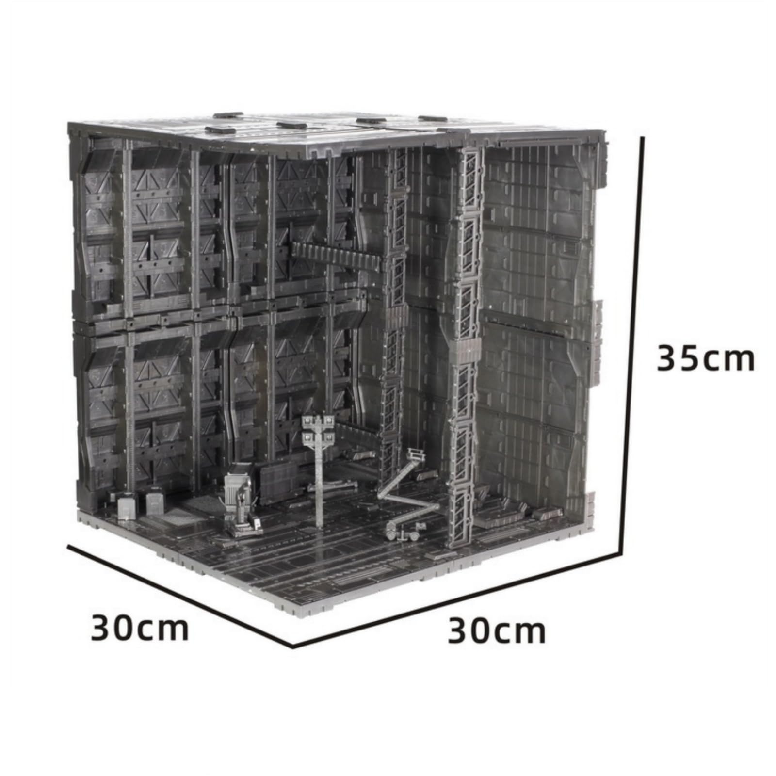 Action Figure Base per Diorama da Collezione Figure Struttura Meccanica con Elemento Verticale E Pavimento Tecnico Superficie in Plastica Adatto per , Vt-116-34