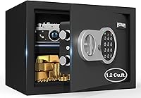 Vista 1 de [1.2 pies cúbicos] Caja de seguridad PATRON con llave, seguridad digital para el hogar, cajas fuertes de gabinete para documentos en efectivo, cajas