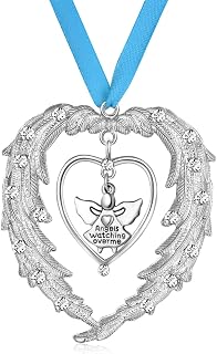 Angel Wings Memorial Christmas Ornament, Sympathy Gift for Women, Angel Baby in Heaven Ornament, miscarriage Gifts for Mothers - Angels Watching Over me in Memory of Loved one Gift