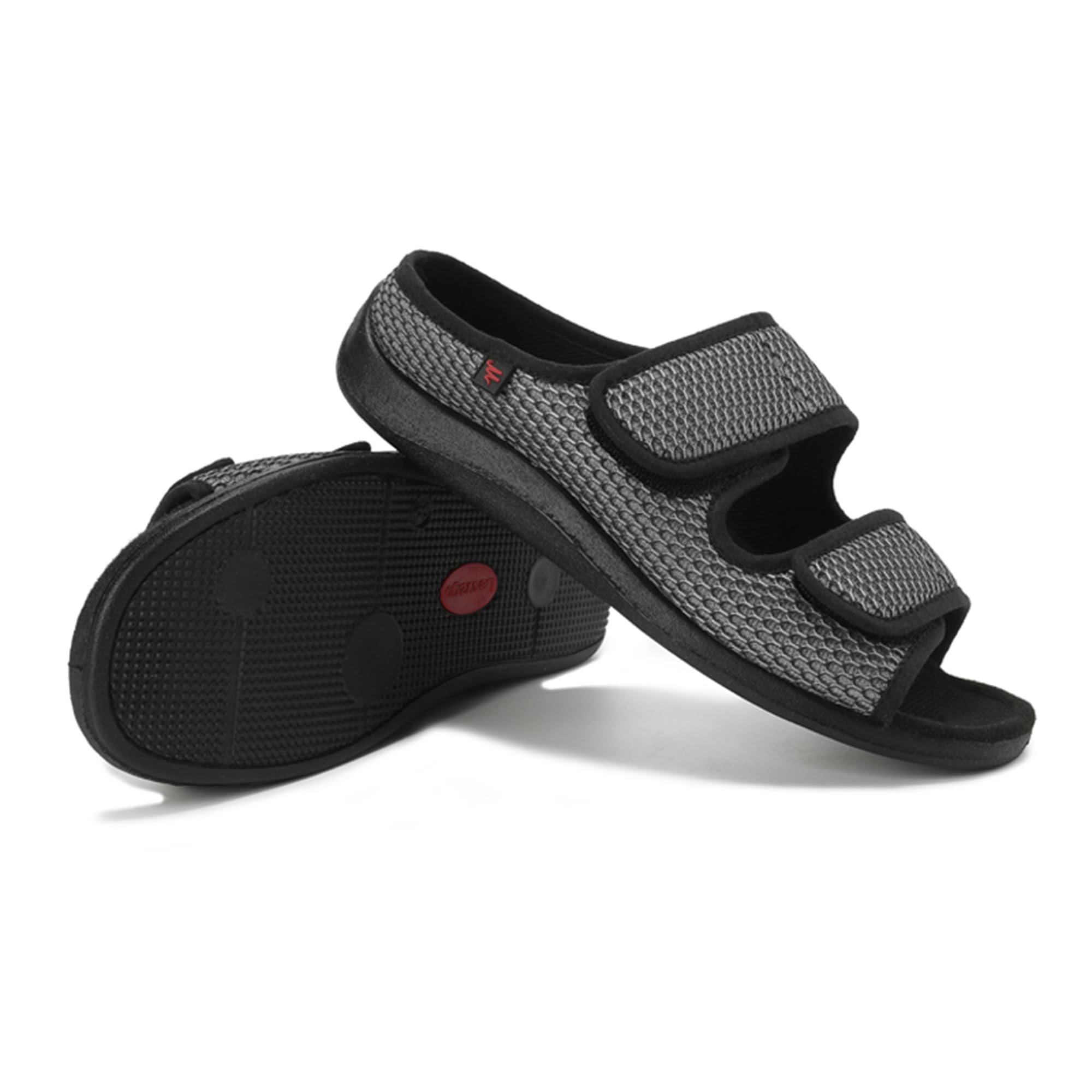 Sandalias Hombre Mujer Zapatillas de Estar por casa Zapatos Diabéticos Antideslizante Zapatillas Ortopédica para Ensanchar Respirable Ajustable Artritis Edema Zapatos Hinchados