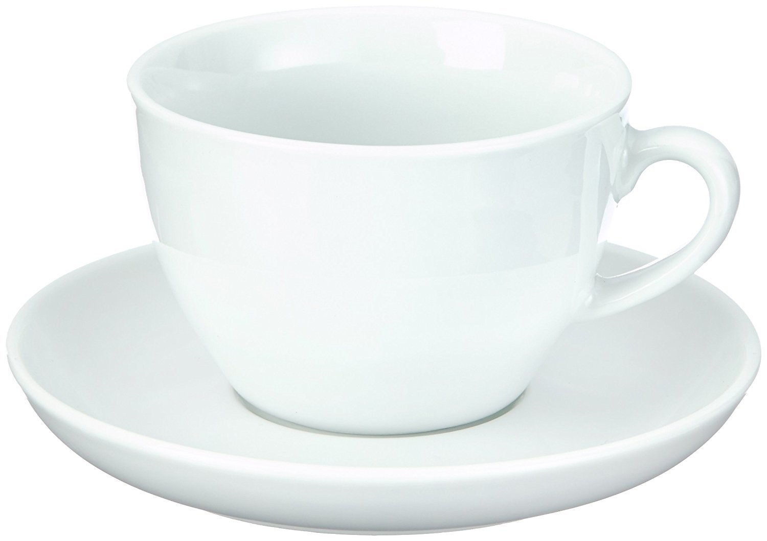 Esmeyer Bistro Filiżanki do cappuccino ze spodkami, porcelanowe, białe, 33,5 x 20,5 x 15 cm