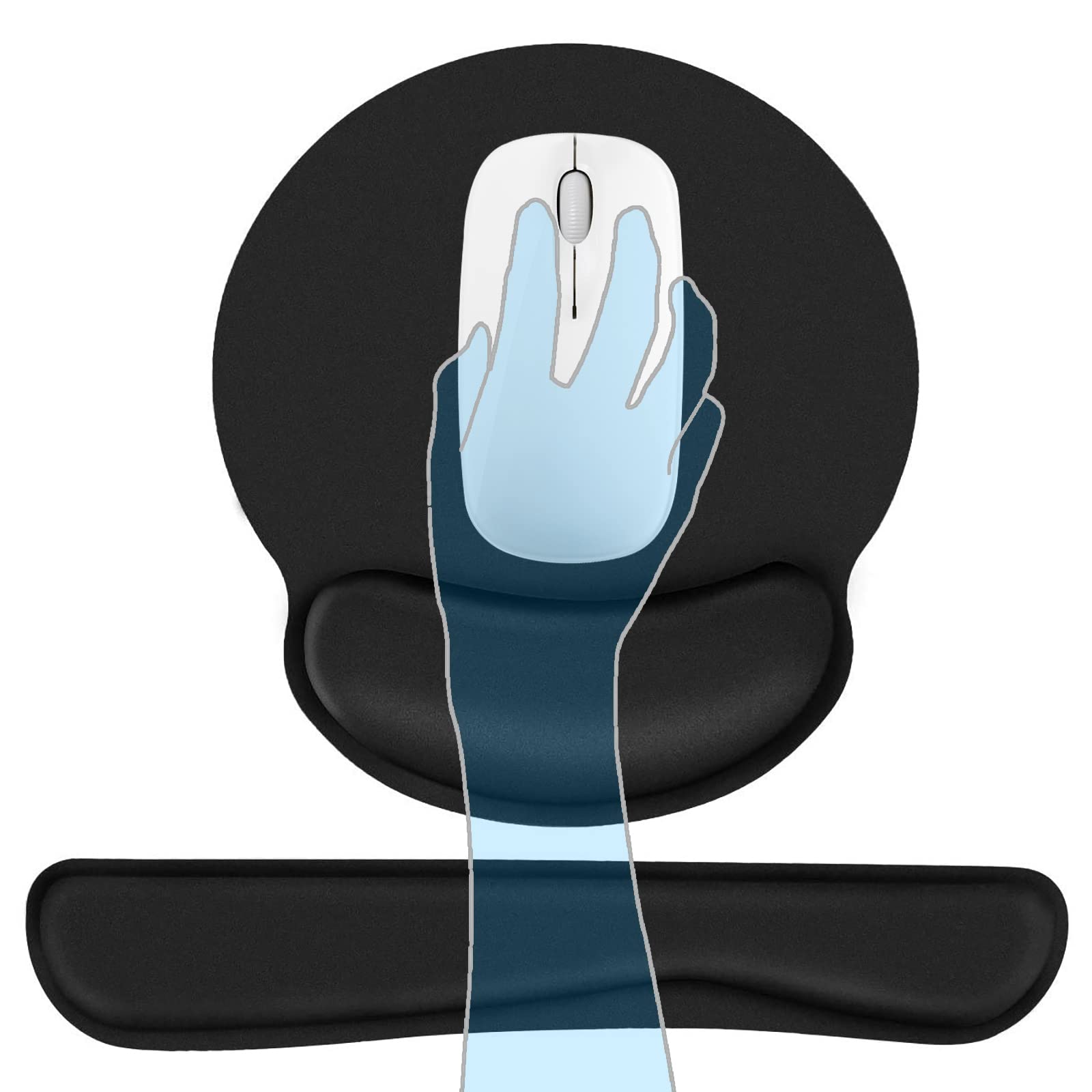 Buy Keyboard Wrist Rest and Ergonomic Mouse Pad with Wrist Support Set