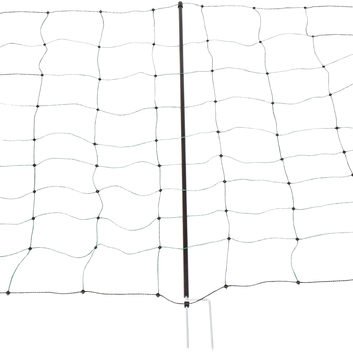 VOSS.farming Malla para ovejas Premium farmNET+, 50m, 90cm, Valla eléctrica con 20 Postes, Doble Punta, Verde, cercado para Perros, Adapta como Agility