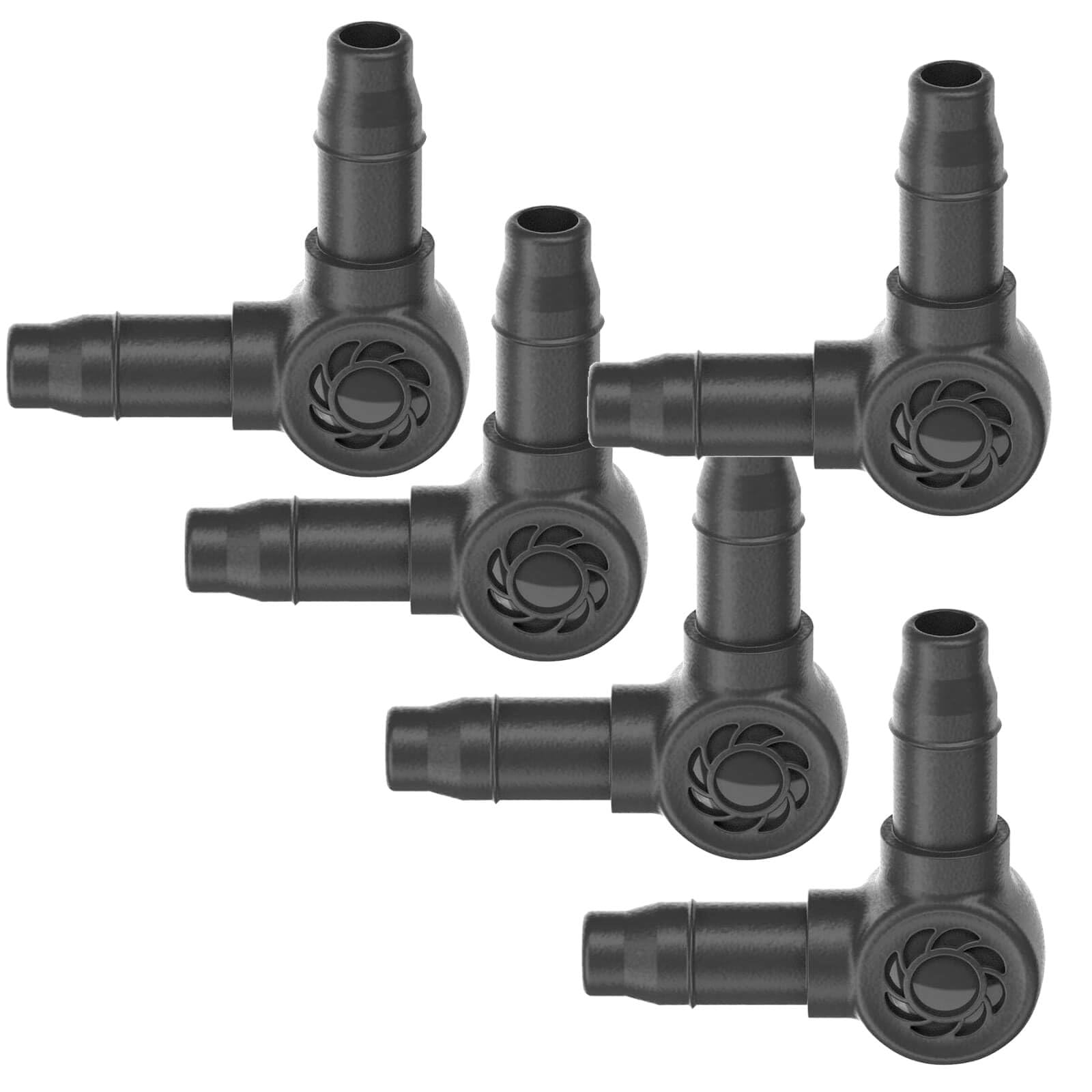 Bewässerung Accessories for the Gardena Micro Drip-System 4.6 mm (3/16 Inch) Cross Piece T Piece L Piece Splitter Hose Adapter Dripper (5 x L-piece 4.6 mm)