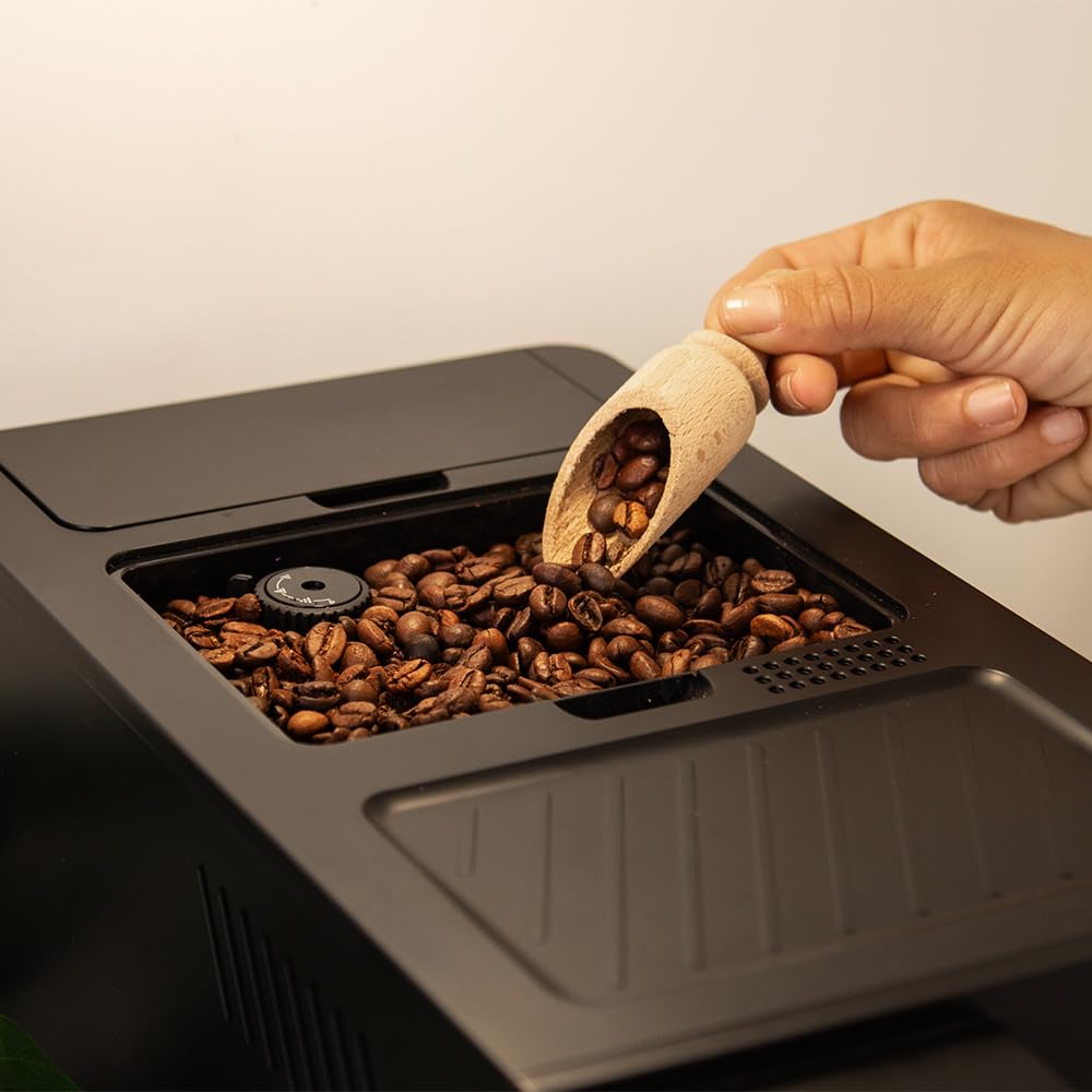 Cecotec Superautomatische Kaffeemaschine Cremmaet Compactccino Black, 19 Bar, Thermoblock-System, frisch gemahlene Bohnen mit Plug&Play, 150 g Kaffeebohnentank Mühle, 1,1 L Wassertank, 400 ml Milch