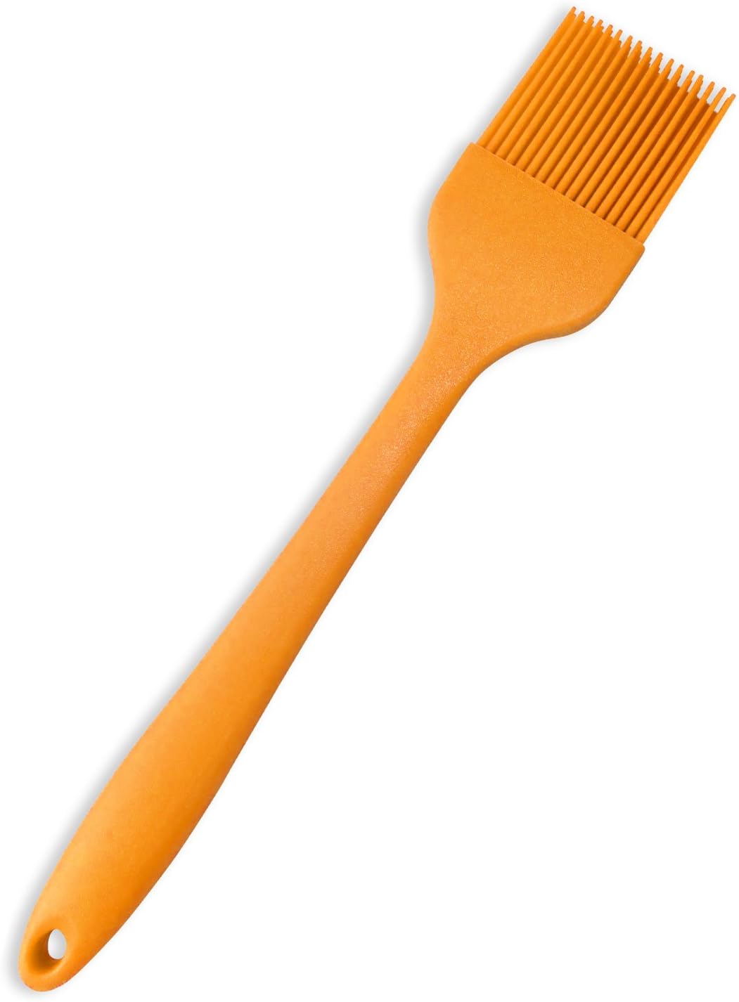 Kitchen Haven Silicone Pastry Basting Grill Oil Brush with Solid Core, Single, 10 inch, Orange