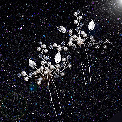 4 Pezzi Argento Forcina per Capelli da Sposa Set e...