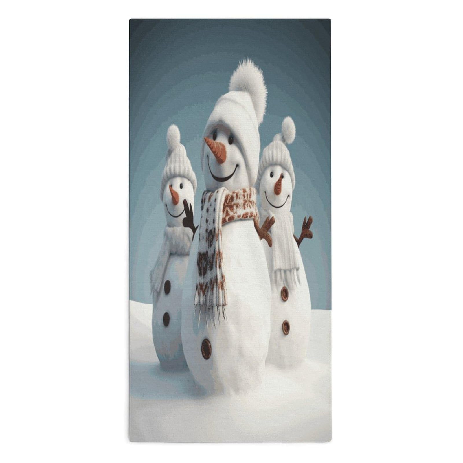 Btcowzrv Style Happy Snowman Bath Towel Beach Towels Shower Towel
