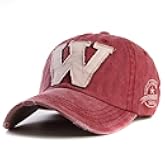 Distressed Vintage Hat Adjustable Snapback Retro Style, Cotton Baseball Cap Trucker Hiking Hat