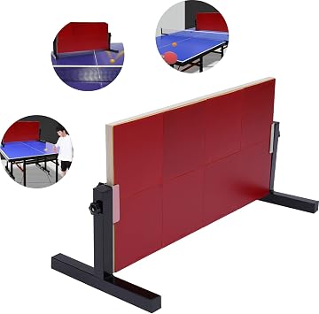 Vertical Table Tennis Return Board, Ping Pong Trainer With 360° Height Adjustable, Ping Pong Sparring Back Board With T-shaped Brackets For Indoor Outdoor Use