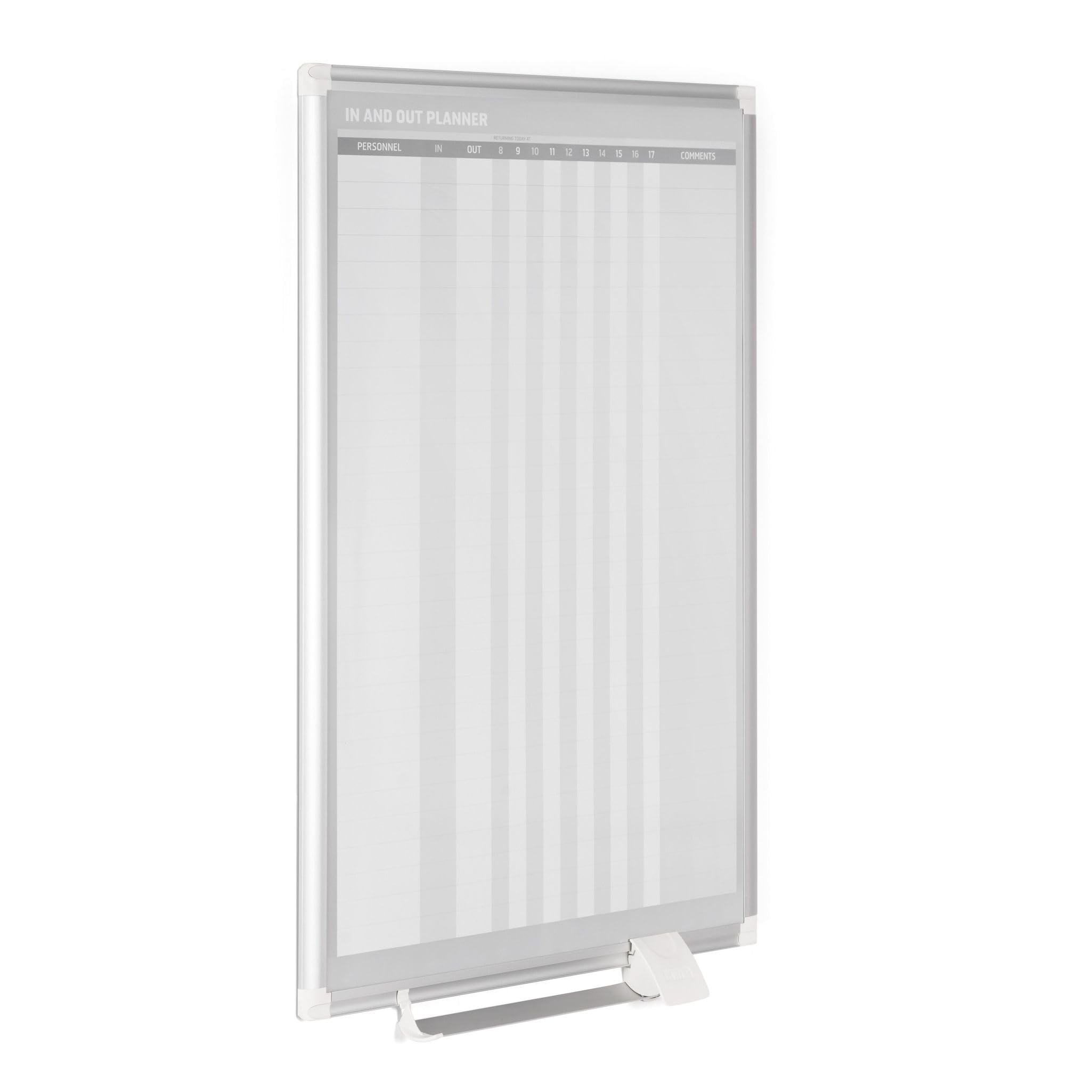 MasterVision Tablero planificador vertical magnético entrada salida