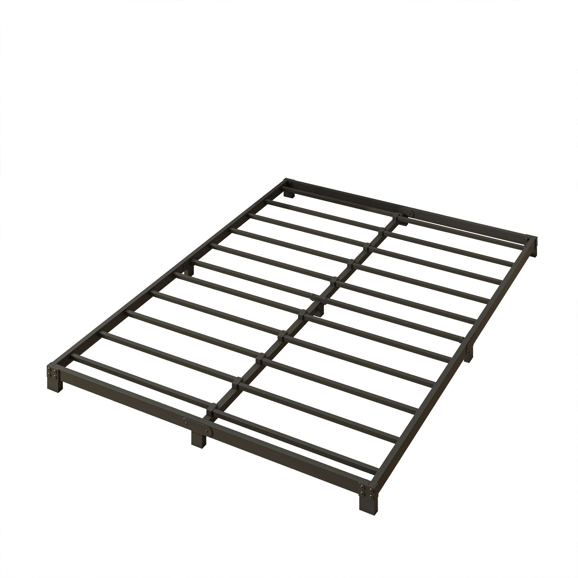 Telaio per letto matrimoniale, altezza 8 cm, struttura in metallo 135 x 190 cm, resistente, struttura letto matrimoniale con supporto a doghe in acciaio, nessuna base del letto necessaria