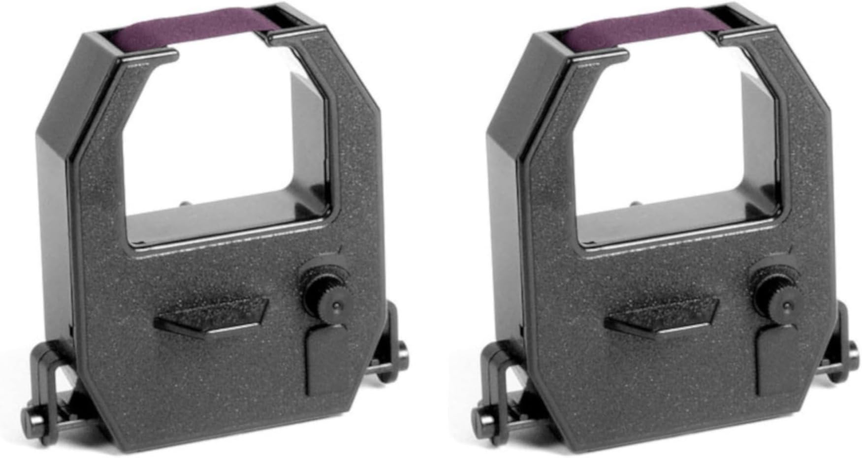 (2 Pack) Amano Pix-55 Pix-200 Tcx-45 Time Clock Ribbon Compatible - Purple Ink