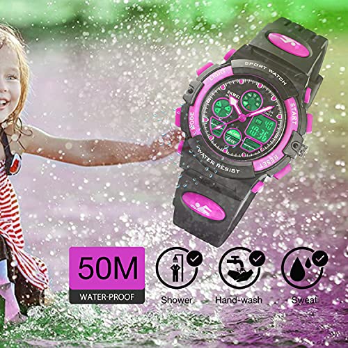 cofuo Kids Watches for Boys Girls, Multi Function Waterproof Outdoor Sports Digital Learning Wrist Watch Birthday Gifts for Children Age 3+Yrs3