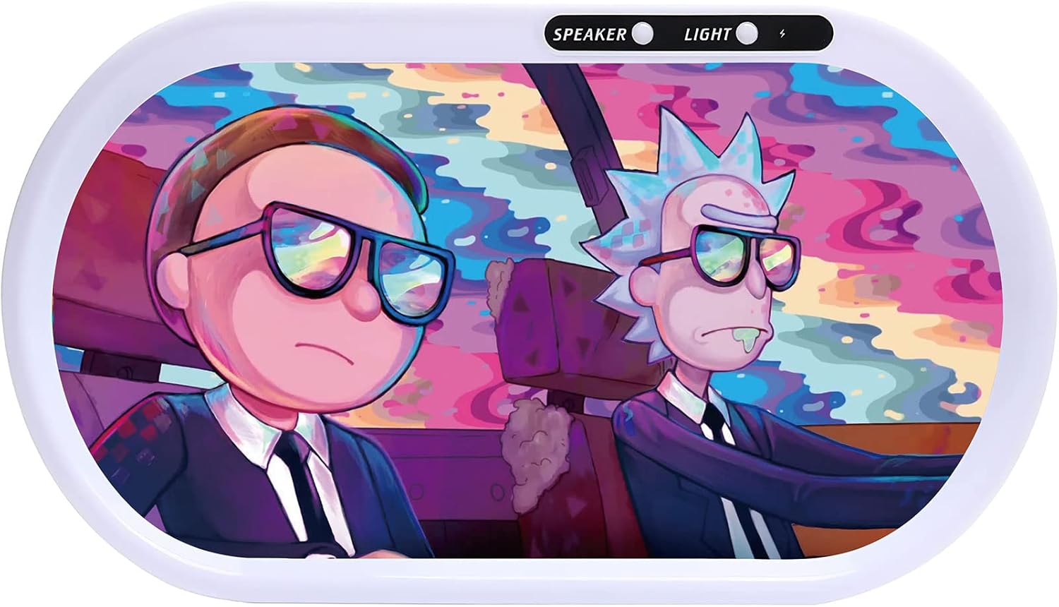 Bluetooth Speaker LED Rolling Tray Light Up Glow Tray with 7 Colors Party Mode