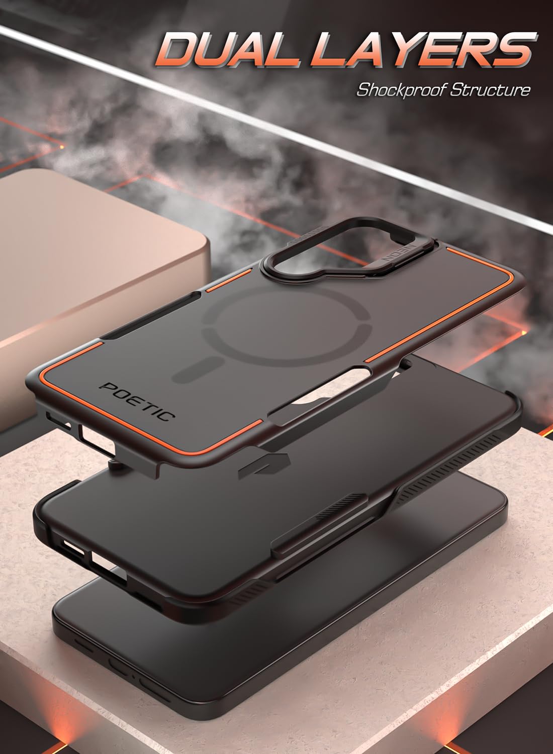 Poetic Neon Case Compatible With Galaxy S24 Ultra 6.8", [Built-in