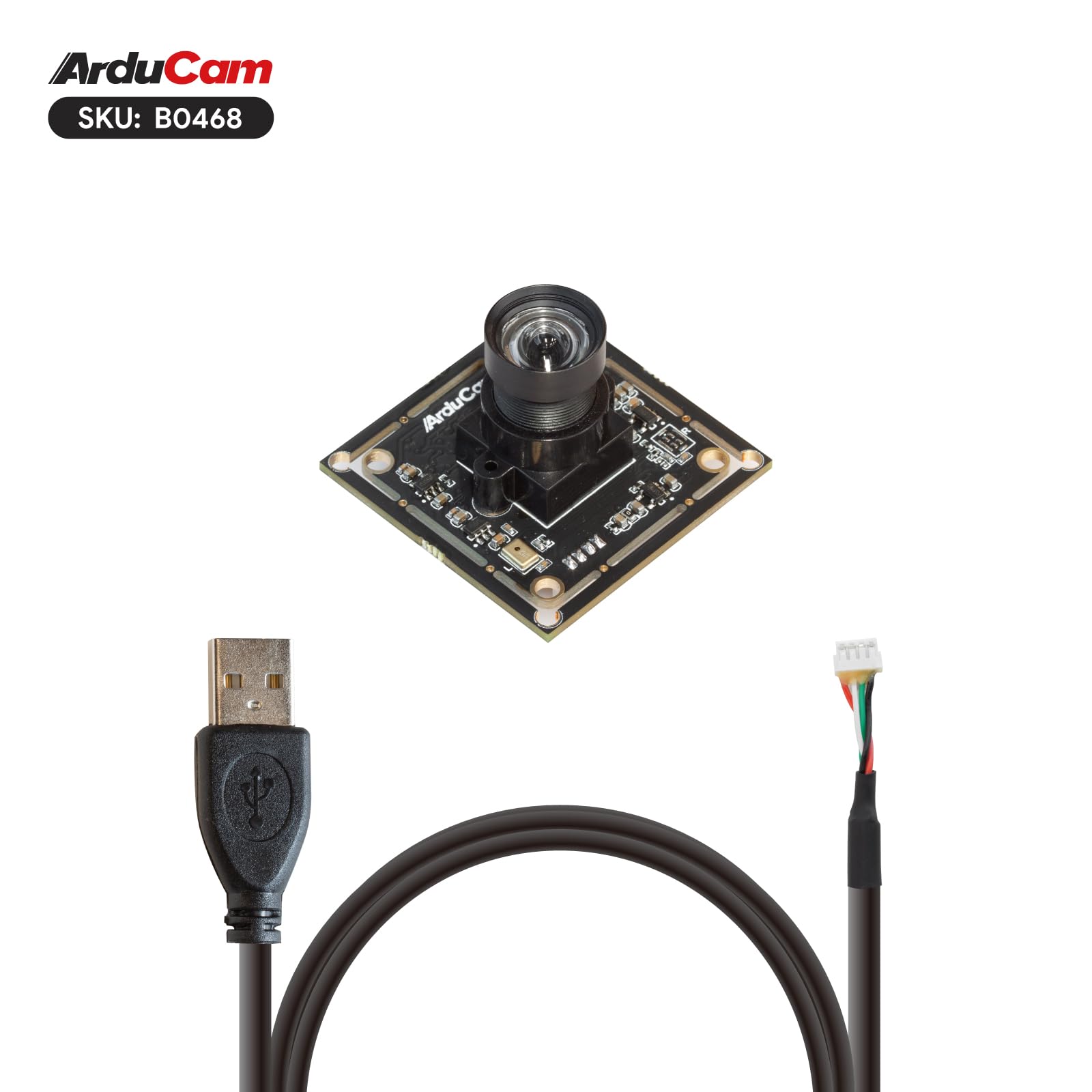Arducam 1080P USB Camera Module IMX323 - 2MP Low Light Webcam With 83° M12 Lens For Windows/Linux/Mac