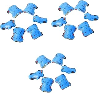 BESPORTBLE 3 Conjuntos De Equipamento De Proteção De Patinação Conjunto De Cotoveleiras De Patinação Joelheiras De Patinação Conjunto De Cinta De Cotovelo Para Crianças Conjuntos Para