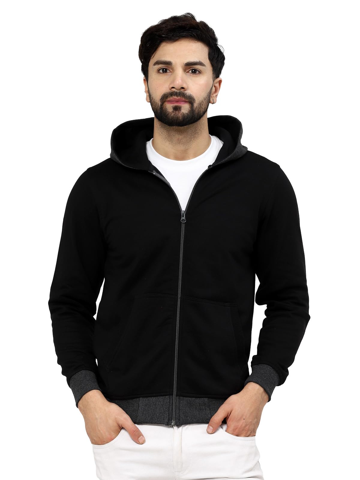 kalt Men Full Sleeves Zipper Fleece Hoodie-picture-20