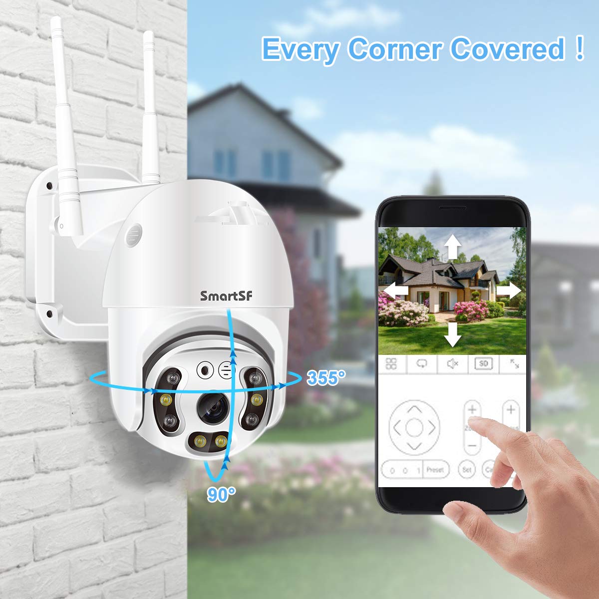 Amazon.com : PTZ Outdoor Camera Wireless Security Camera 1080P