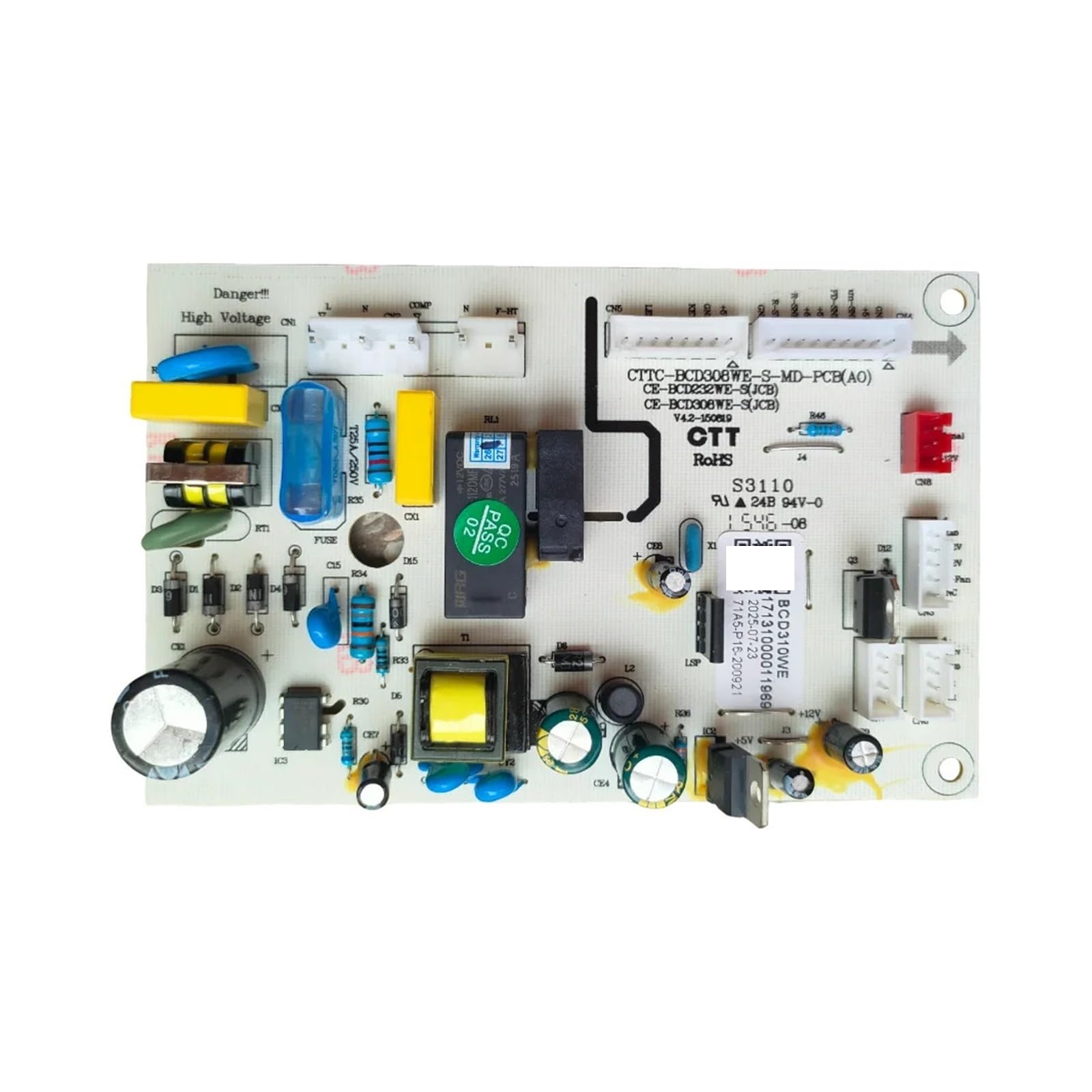 Compatible For Midea， Refrigerator Computer Motherboard Control Board BCD-310WE 17131000011969 Circuit Board Accessories