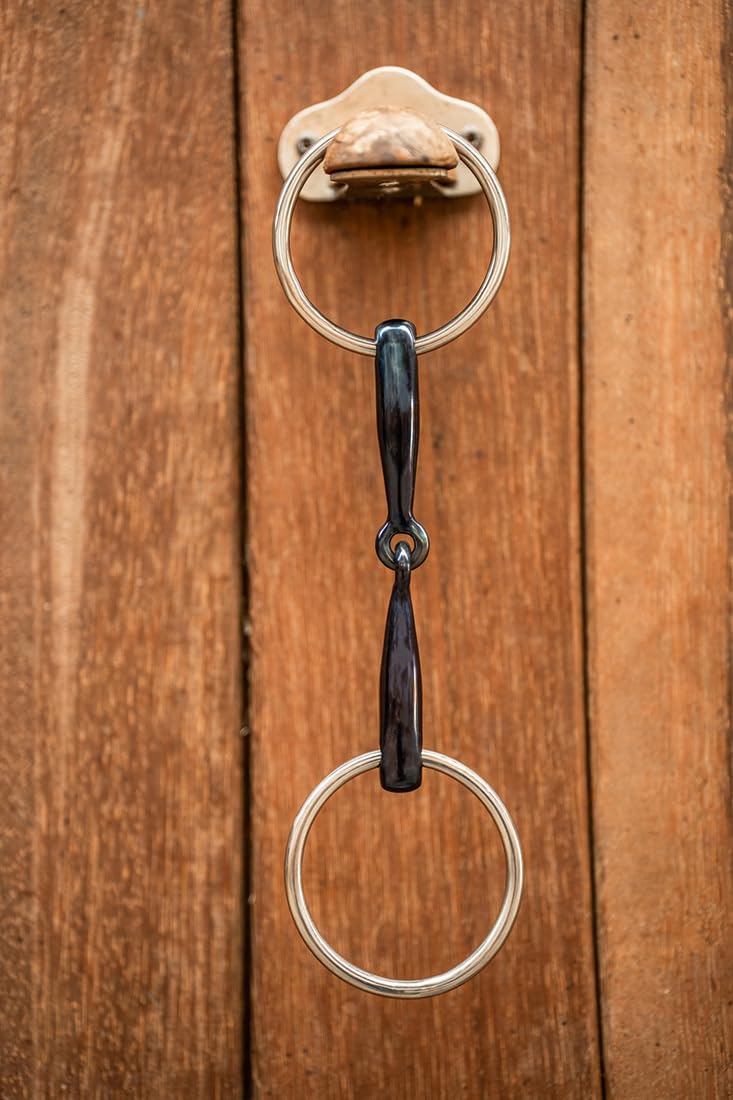 Equinate Wassertrense Sweet Iron 14mm einfach gebrochen - Anatomisch geformtes maulfreundliches Gebiss - Fördert die Speichelbildung und REGT die Kautätigkeit an