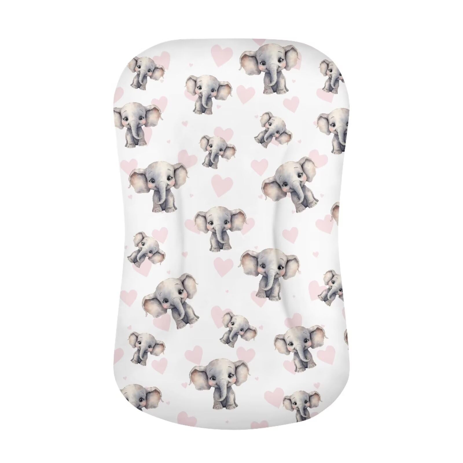 ZOUTAIRONG Cute Elephants Sheets Soft Breathable Mini Crib Fitted Sheets Portable/Convertible Playard Mattress Cover for Baby Boy and Girl