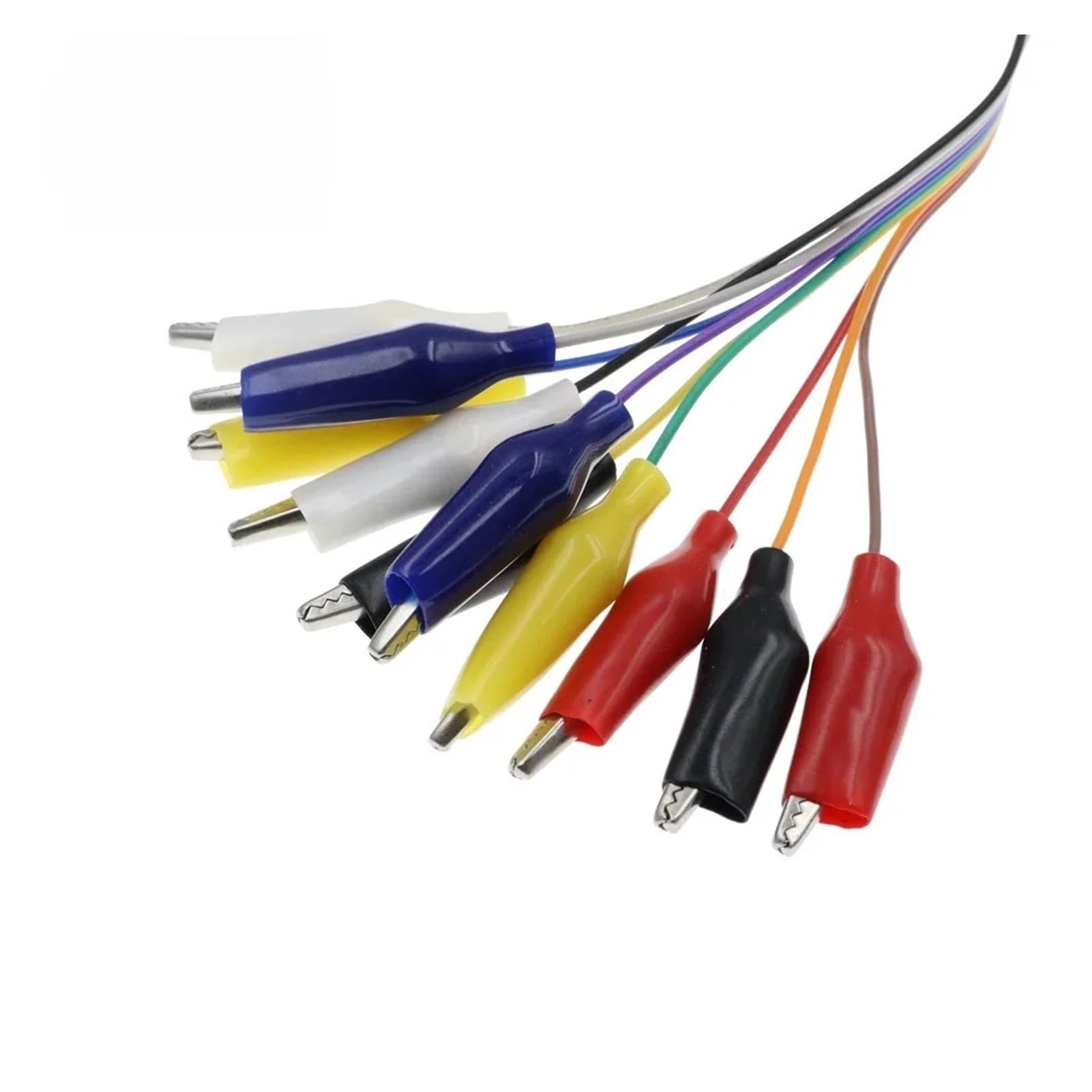 Farbiger Dupont-Draht mit Krokodilklemmen, männlich/weiblich | Testen Sie Kabel mit Dupont-Steckern und Krokodilklemmen. Zur einfachen Identifizierung farbig.(20CM-Male,5 PCS)