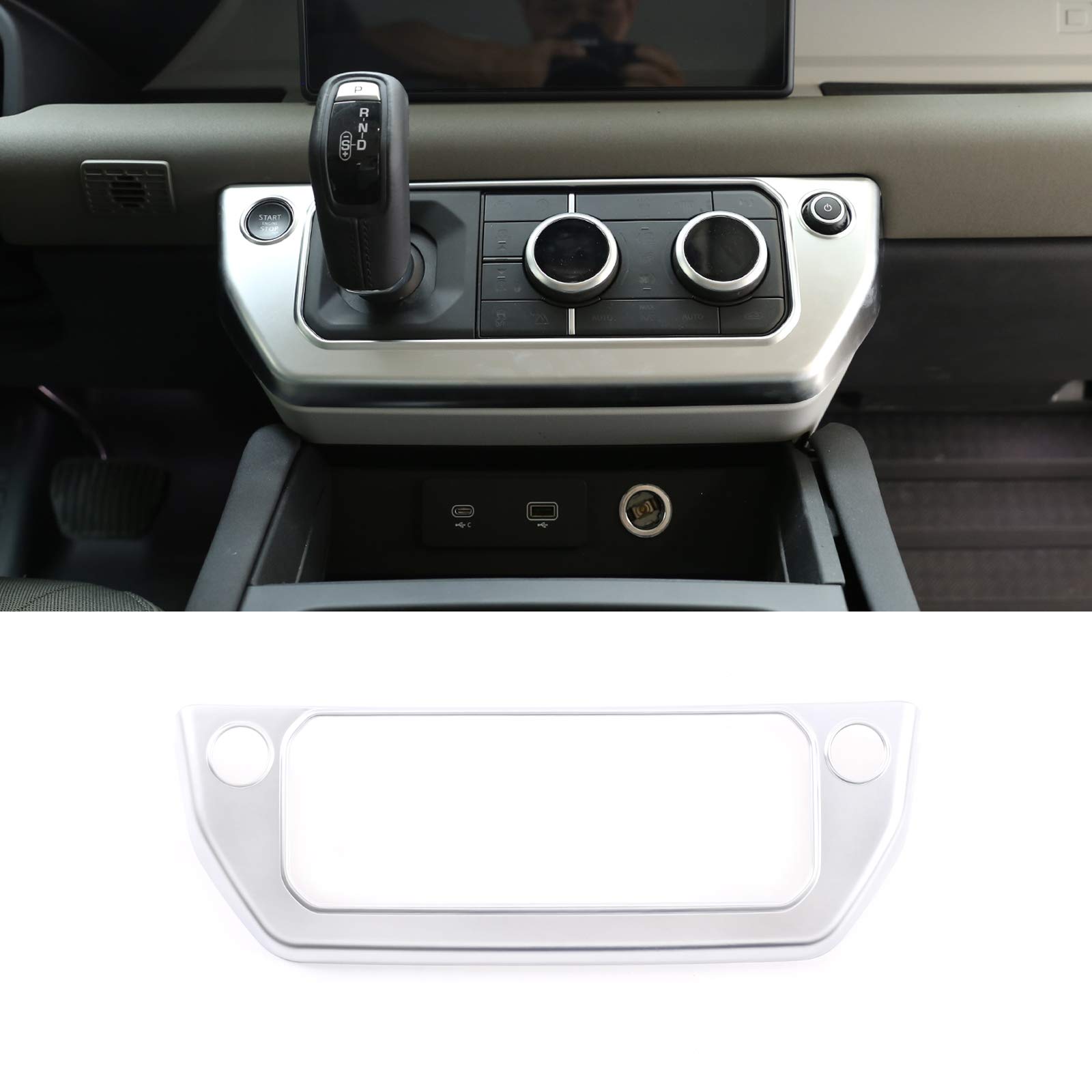 CHEYA ABS Center Control Air Conditioning Mode Button Frame for Land Rover Defender 110 2020 Car Acc